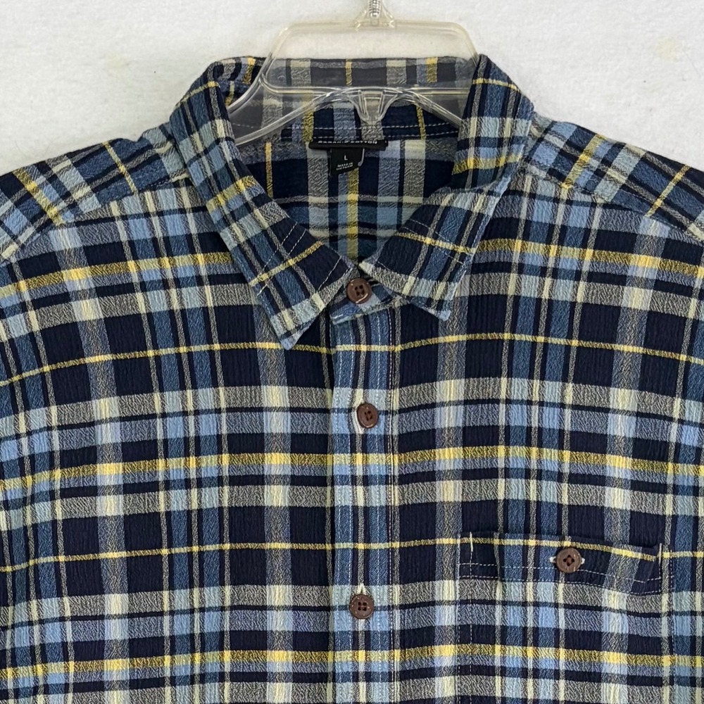 Patagonia Men's A/C Puckerware Shirt Seersucker Plaid Crinkle Short Sleeve Large - Picture 3 of 9